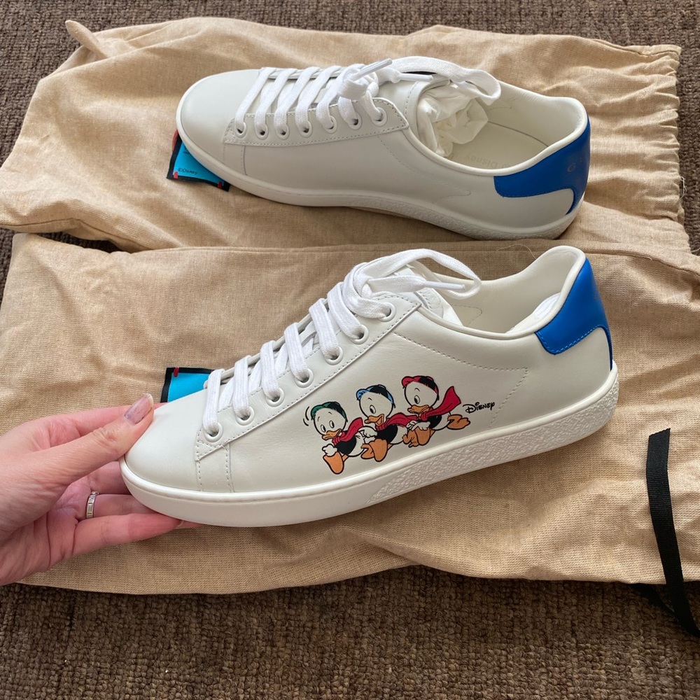 sold！gucci womens ace x disney donald duck sneaker size35.5